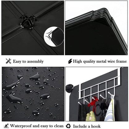 AWTATOS Closet Organizer, 8 Cube Closet Organizers and Storage, Closet Storage Shelves, Clothes Storage Organizers for Closet Bedroom Living Room Office Black