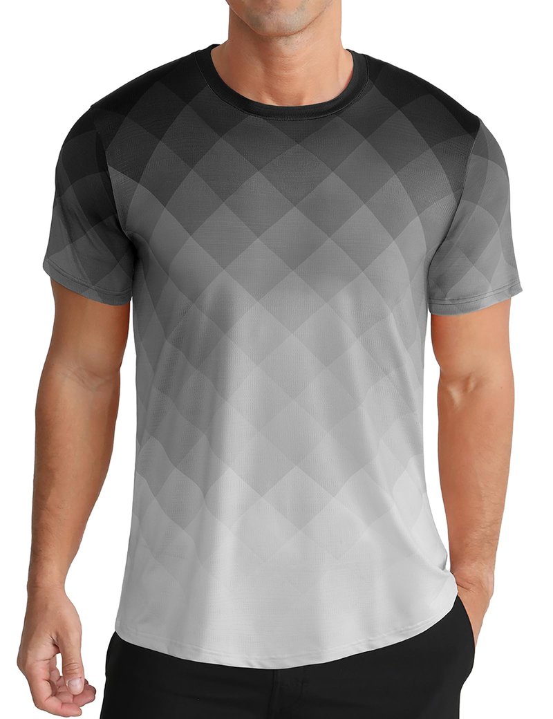 Men's Athletic T-Shirt Performance Gym Shirt Quick Dry Moisture Wicking for Running Workout Outdoor Activities Short Sleeve Lightweight Tops