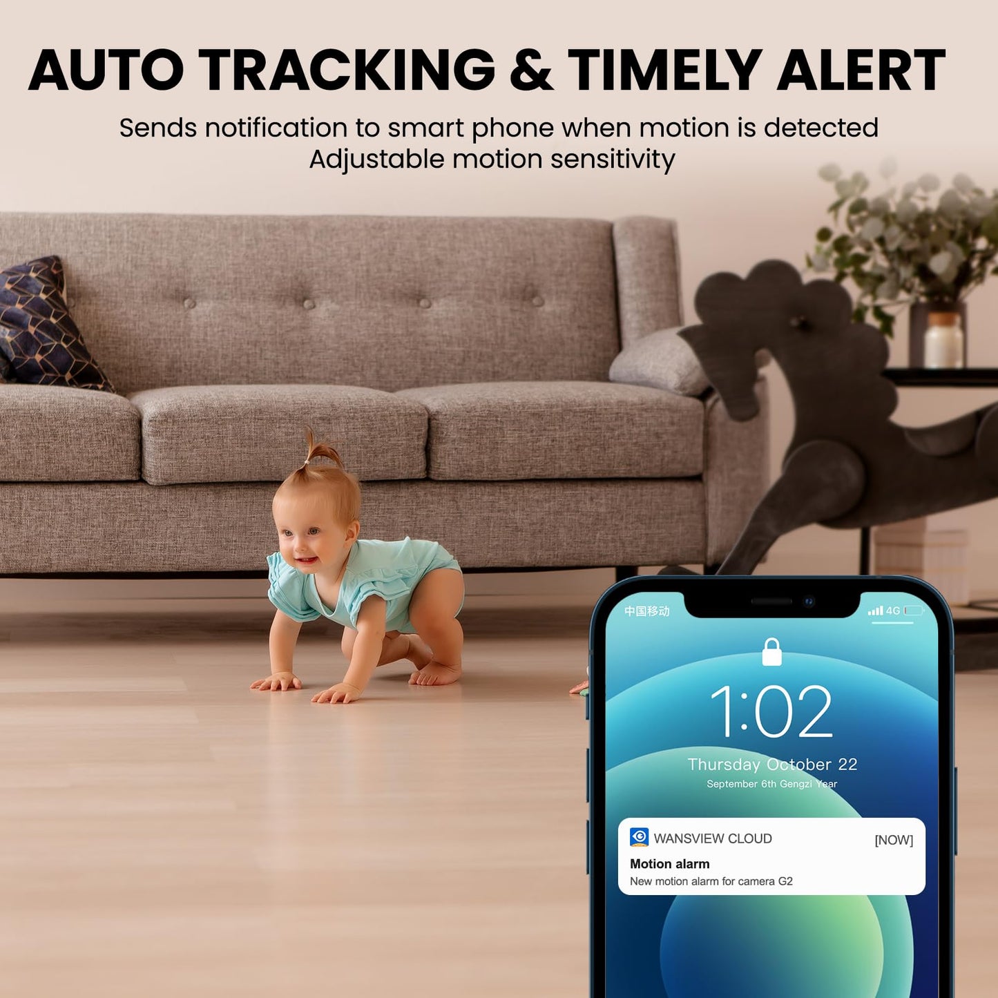 GALAYOU Indoor Security Camera 2K, 360 Degree 2.4G WiFi Home Security for Baby/Pet/Elder/Nanny with Night Vision, 24/7 SD Card Storage, Works with Alexa and Google Assistant G2-2Pack