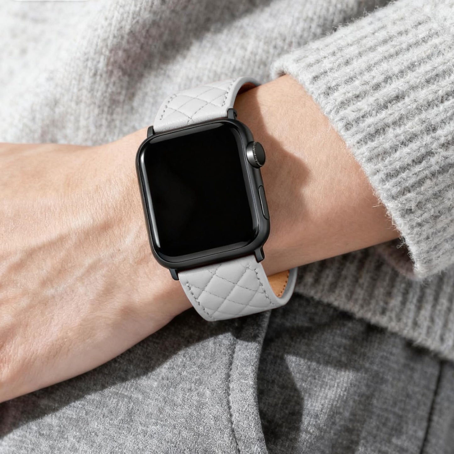Women Genuine Lether Watch Band for Apple Watch, Dressy Soft Leather Watch Strap for Small Wrist, Compatible with Apple Watch Series 11 10 9 8 7 6 SE Ultra 3 2 1 38mm 40mm 41mm 42mm 44mm 45mm 46mm 49mm