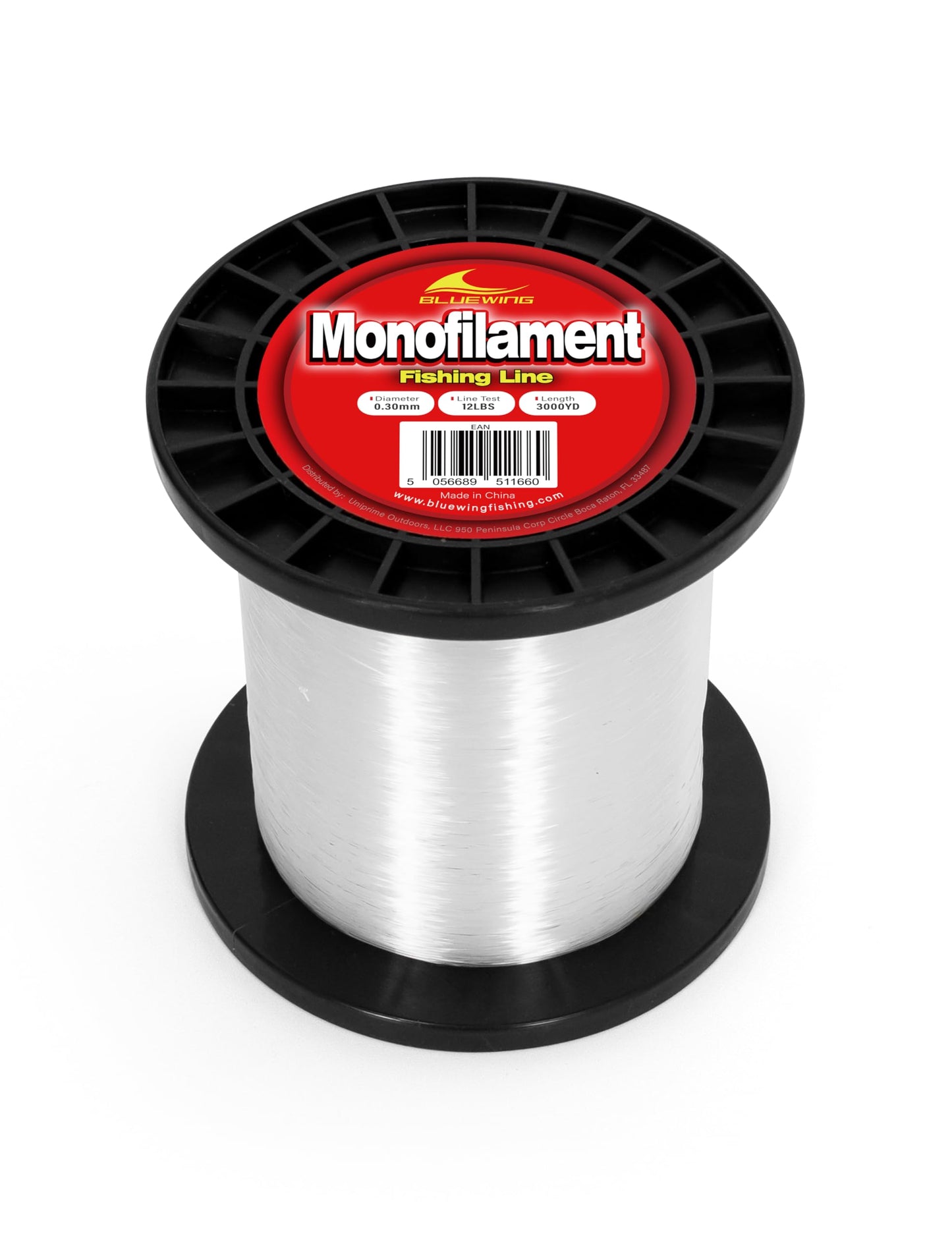 BLUEWING Monofilament Fishing Line Dia. 0.3mm 12 lbs 3000 Yards Invisible Thin Diameter Mono Fish Wire String, Clear