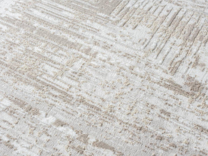 RUGGERRUGS Amy Modern Abstract Area Rug for Living Room, 4x6 Contemporary Textured Geometric Beige Neutral Rug, Stain Resistant Non-Shedding Carpet for Bedroom, Dining Room or Kitchen (4' x 6', Beige)