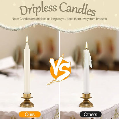 Tobeape – 4"*0.5" Spell Chime Candles – Set of 24 Ivory Candles, Unscented Mini Taper Candle Christmas Candle for Witchcraft, Wiccan Altar, Magic Tool, Rituals, Prayer, Meditation and Party Decoration