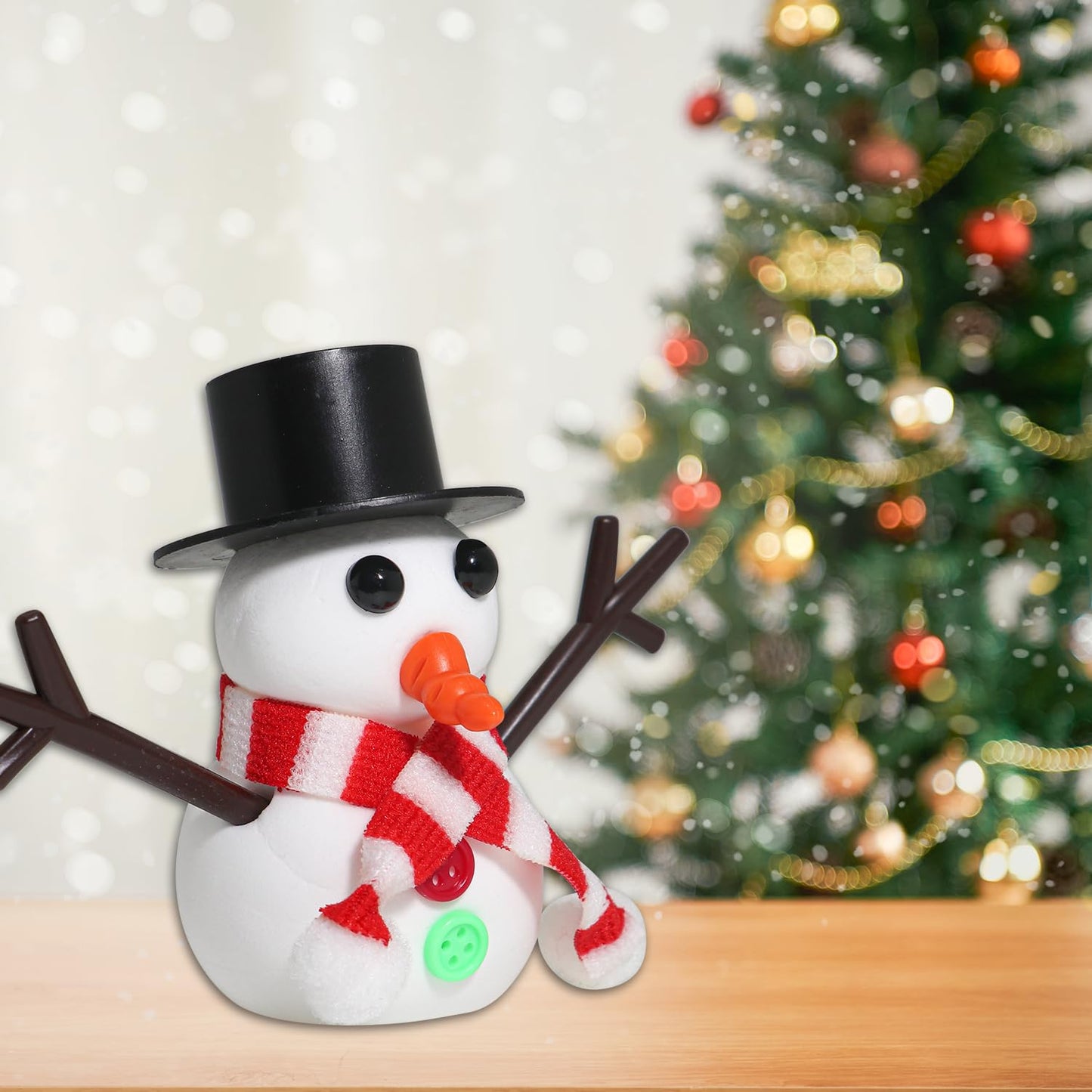 LAHAND 12-Pack Christmas Snowman Crafts Sets for Kids, Modeling Clay Snowman DIY Kit,Christmas Stocking Stuffers for Kids, Perfect for Winter Children's Holiday Party Decoration Gifts