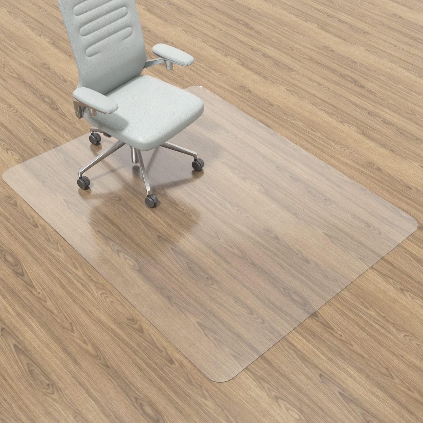100pointONE Office Chair Mat for Hardwood Floors, Easy Glide Floor Mat for Office Chair, Clear Desk Chair Mat for Rolling Chairs 60" x 46"