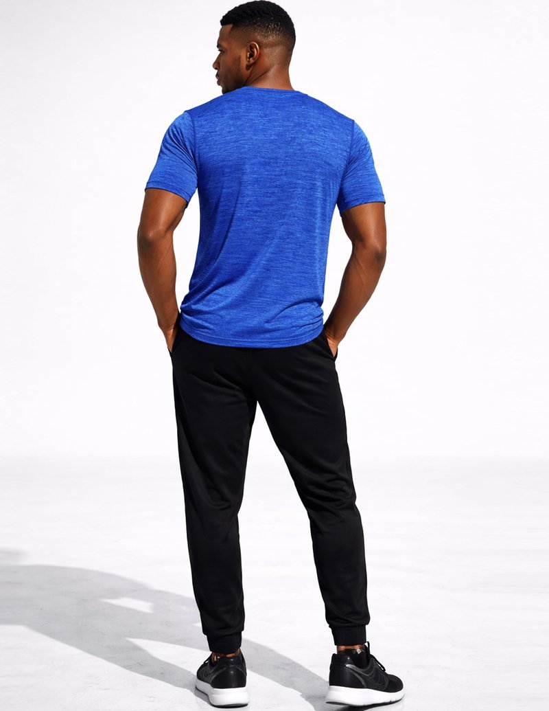 5 Pack Men’s Active Quick Dry Crew Neck T Shirts | Athletic Running Gym Workout Short Sleeve Tee Tops Bulk (Set 9, 4X-Large)