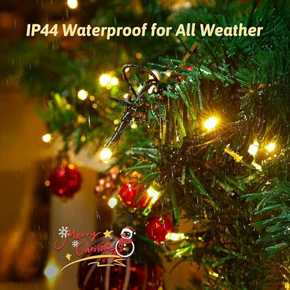Christmas Lights 500LED 164 FT, Waterproof Christmas Tree Lights with 8 Modes, Remote Control 3 Timers & Memory Function Xmas Decorations for House and Holiday (Warm White)