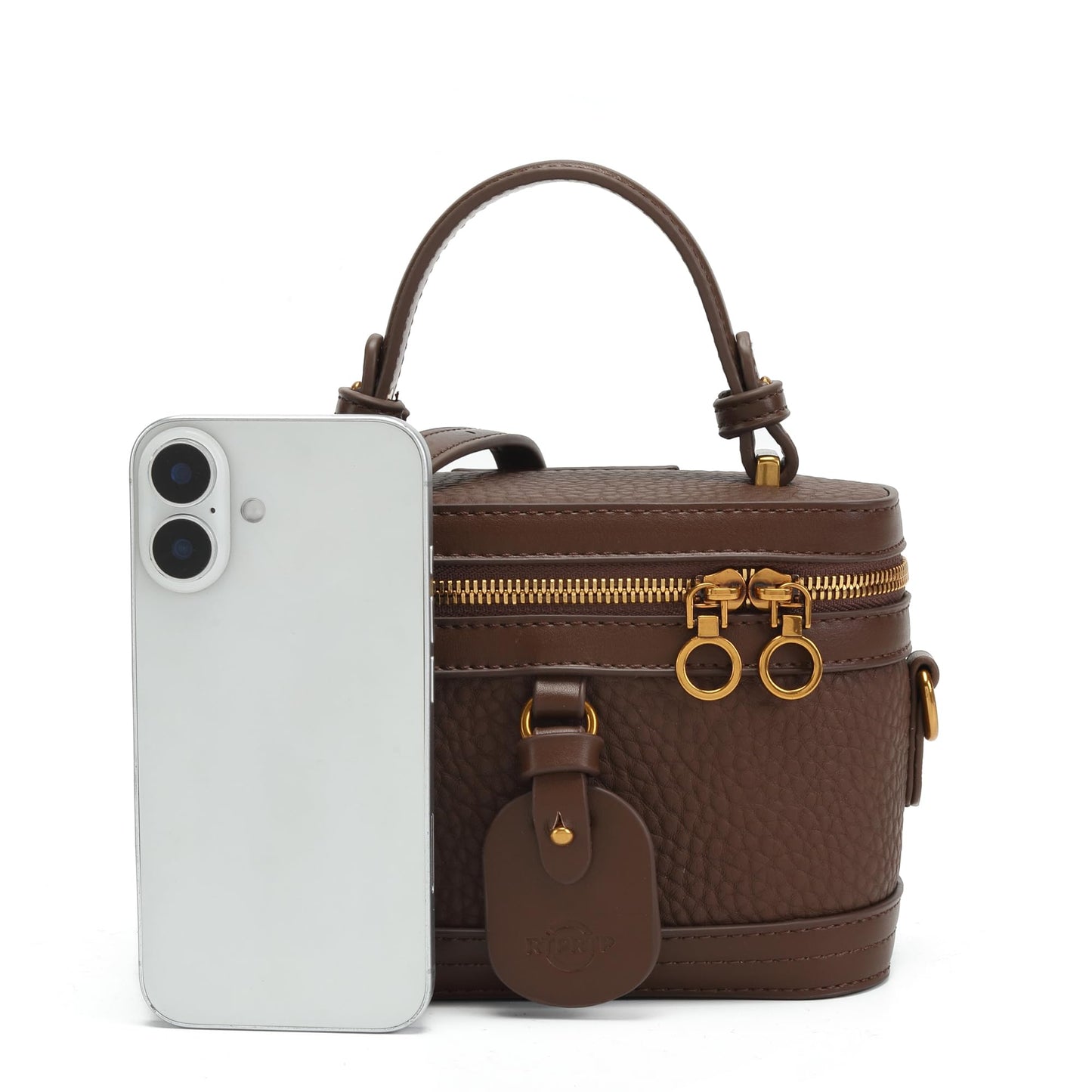 RTPRTP Small Crossbody Bag for Women, Mini Shoulder Handbag with Chain Strap, Brown Fashion Purse for Travel and Daily Use