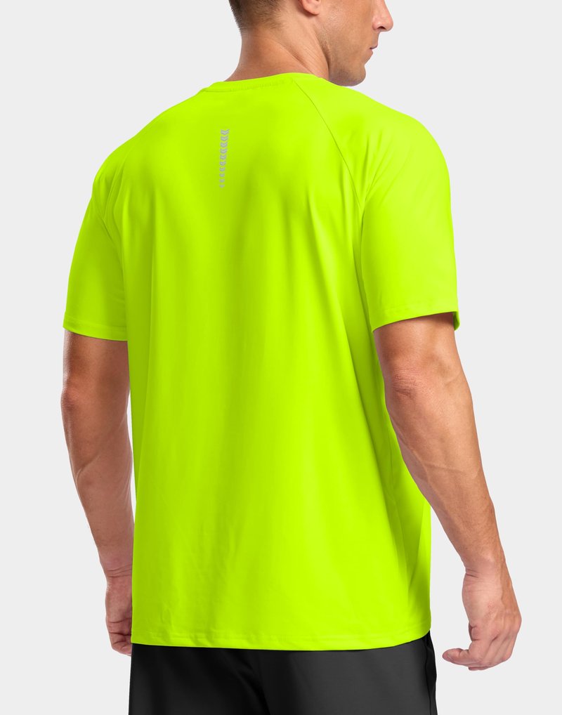 G Gradual Men's Athletic Workout T-Shirts Moisture Wicking Cooling Running Shirts Short Sleeve Performance Tee for Gym Tennis(Fluorescent Green,XXL)
