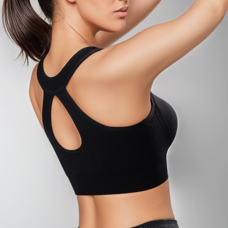 SPORME RUNNING Racerback Padded Sports Bra for Women - Medium Support Zipper Front Workout Bra(3Packs)