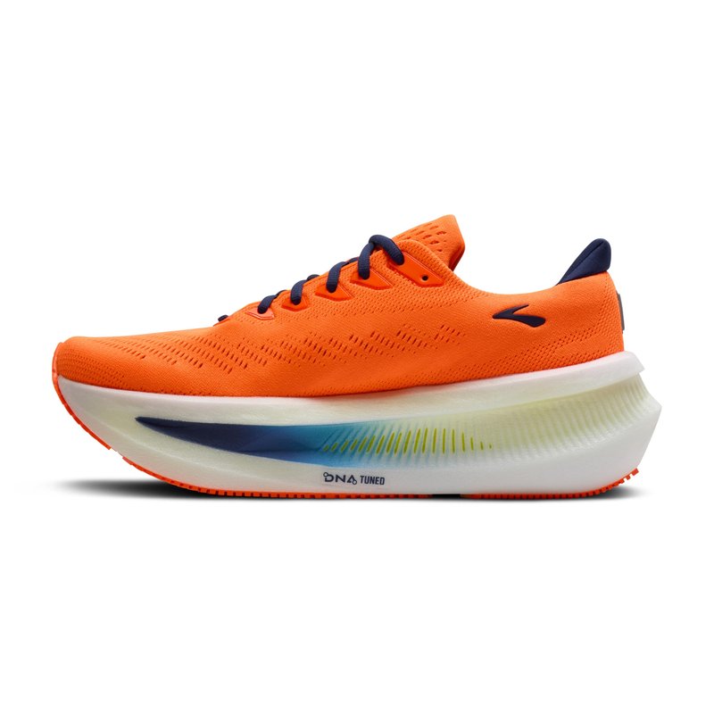 Brooks Men’s Glycerin Max 2 Neutral Running & Walking Shoe - Orange/Beacon Blue/Nightlife - 9.5 Medium