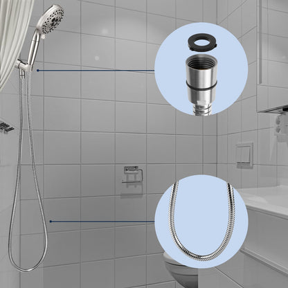 Eisinly Shower Hose, 79 Inches Extra Long Stainless Steel Handheld Shower Head Hose with Brass Insert and Nut, Flexible, Brushed Nickel