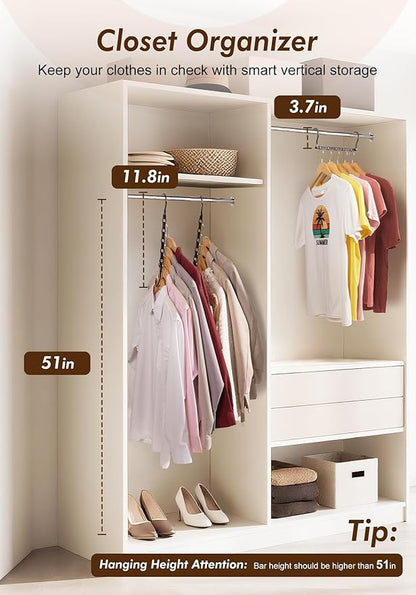 HOUSE DAY Closet Organizers and Storage 6 Pack, College Dorm Room Essentials