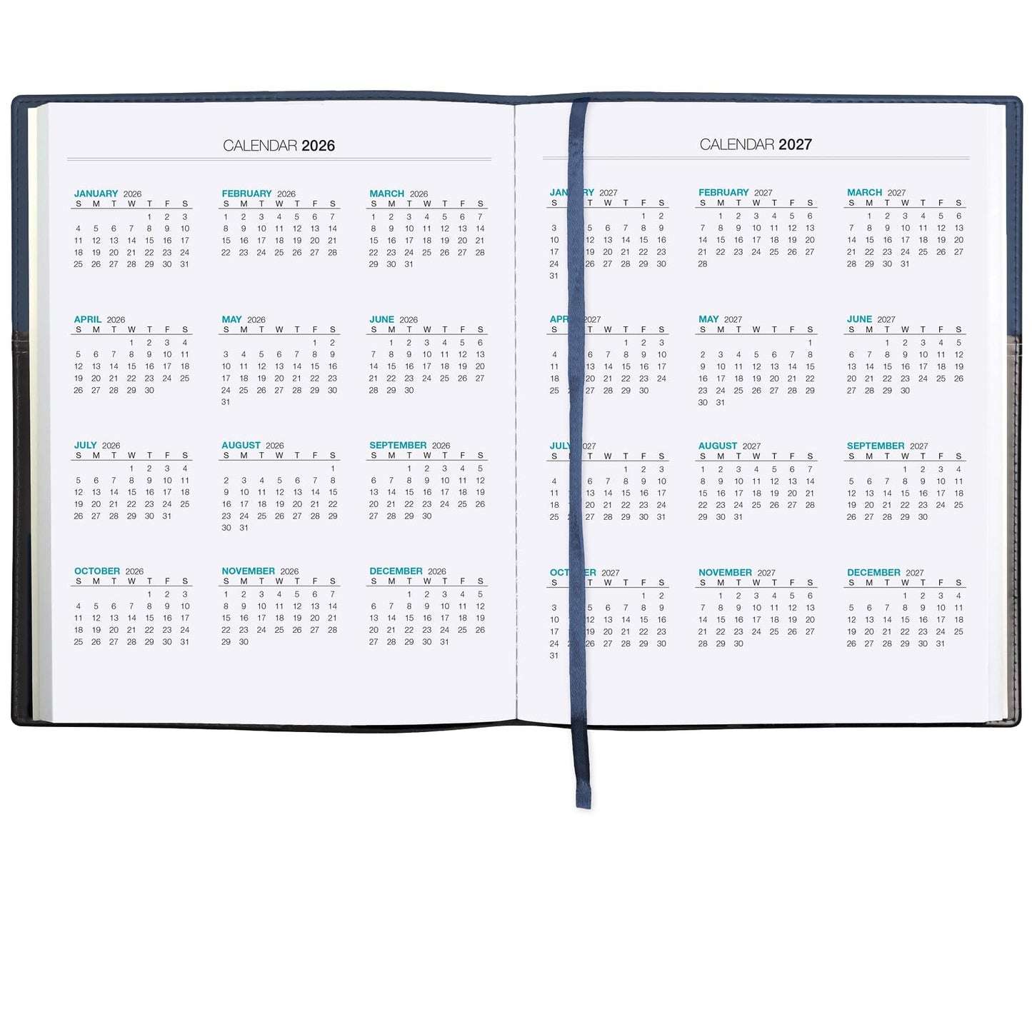 2026 Planner Calendar, 8"x10" : Includes 14 Months (November 2025 - December 2026) / 2026 Weekly Planner/Weekly Agenda/Monthly Calendar Organizer (Navy/Black)