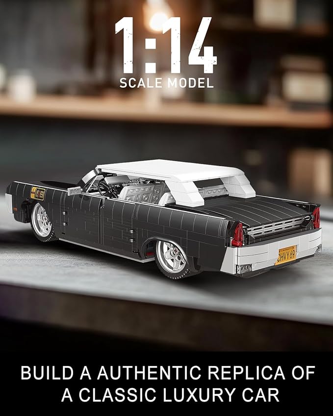 Mould King 10118 Sports Car Building Block Kits MOC Classic Vintage Car Model Building Sets Gift for Age 14+/Adult Collections Enthusiasts (1903 Pieces Static Version)
