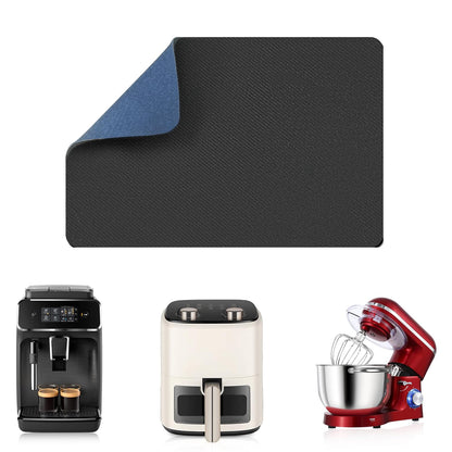LOPNUR 14"x10" Small Appliance Slider, Appliance Sliders for Kitchen Appliances, 360° Rotating Sliding Tray for Coffee Maker, Heat Resistant Mat Cut to Fit Stand Mixer Air Fryer Microwave, Gray