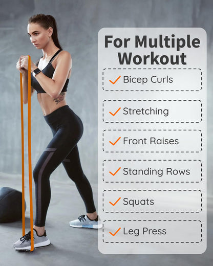 Resistance Bands Set - Pull Up Bands for Men Women, Exercise Bands Resistance with Door Anchor, Training Poster & Pouch for Body Stretching, Pull Up Assist