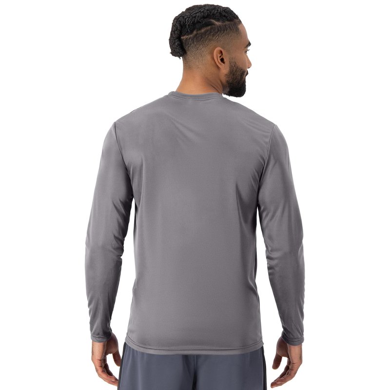 Hanes Men's Long Sleeve Cool DRI T-Shirt UPF 50+, Graphite, Large (Pack of 2)