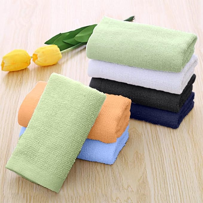 12 Pack Washcloths | Multicolour 100% Cotton Extra Absorbent Face Towels | Soft