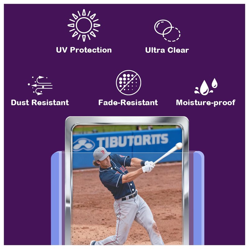 50ct 3"x4" Hard Plastic Card Sleeves - 180pt Rigid Card Cases, Clear Card Protectors for Trading, Baseball, Football and Sports Cards