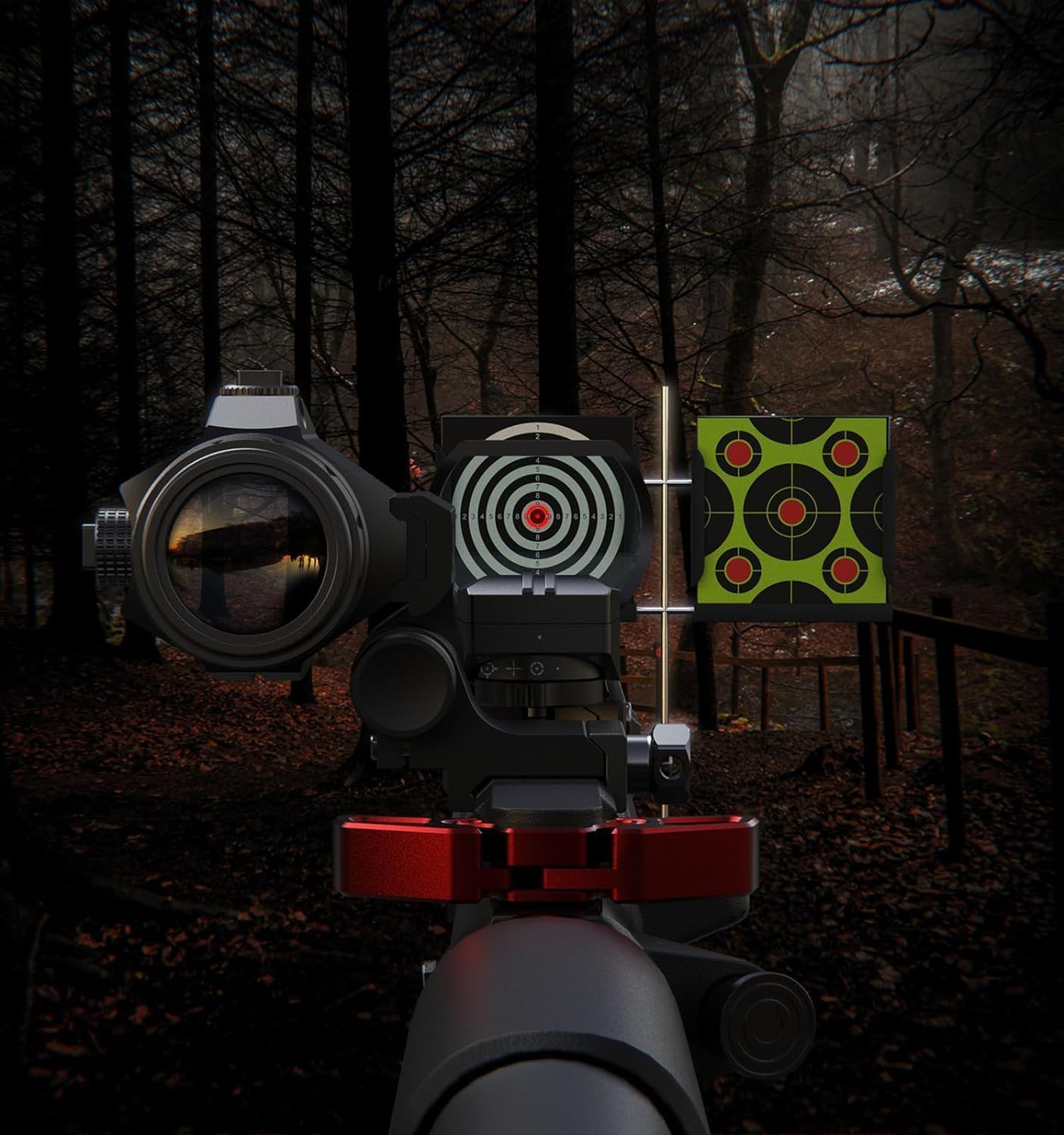 Feyachi RS-30 Red Dot Sight with M40 3X Magnifier Combo Kit, Multiple Reticle System Red Dot Sight & Magnifier Built-in Flip Mount Combo