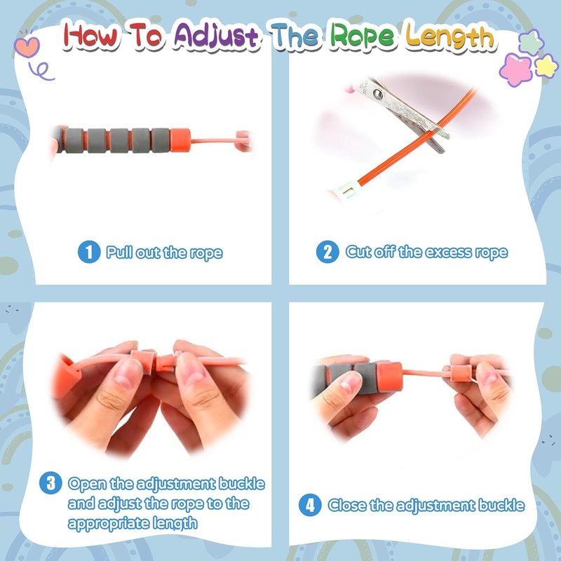 Adjustable Kids Jump Rope - Soft Foam Handles for Outdoor Fitness | Perfect for Boys & Girls
