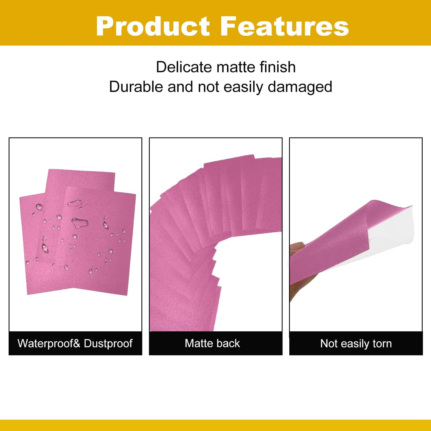 Premium Card Sleeves, 150 Sleeves 2.6''x3.6''(66x91mm) Compatible with Standard Sized Trading Card, Fit for MTG PTCG Game Card, Baseball Card, Sport Card (Rose Red)
