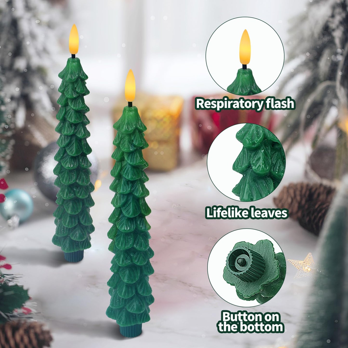 XingsLight LED Flameless Taper Candles with Remote & Timer – 6 Pack Battery Operated Christmas Window Candles, Warm White Flickering Light, Safe Realistic Flame for Holiday Table & Home Décor