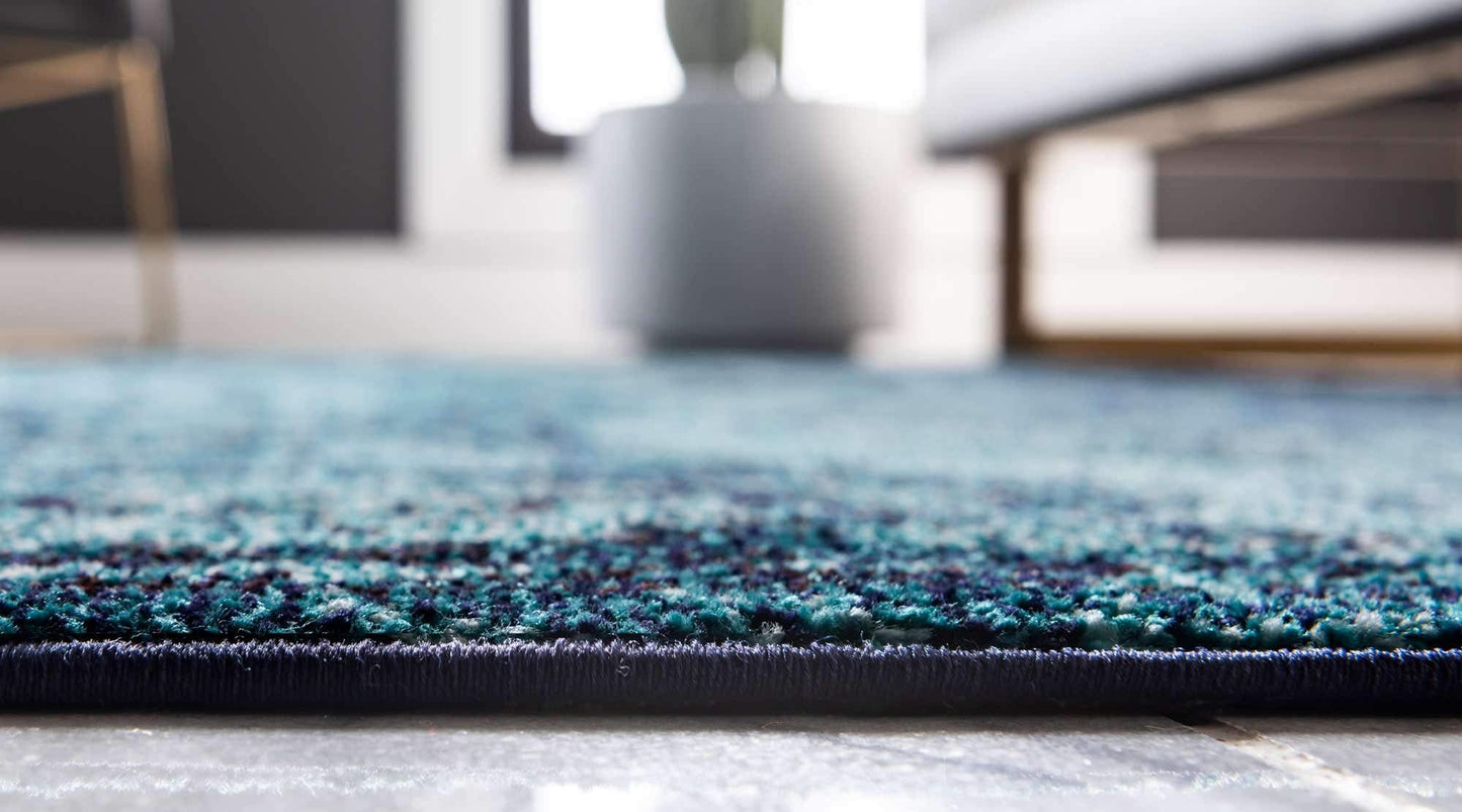 Unique Loom Medici Collection Vintage Botanical Traditional Blue Area Rug (8' 0 x 11' 0)