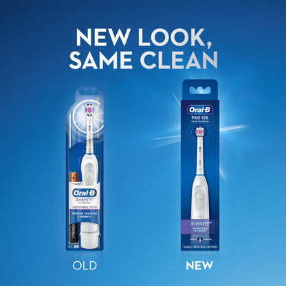 Oral-B Pro 100 Charcoal, Battery Powered Electric Toothbrush, Black