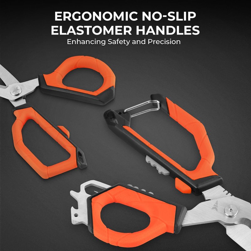 KastKing Paradox 9" & 6" Fishing Scissors - 9" Bait Shears With Sheath & Carabiner, 6" Braided Line Scissors With Stainless Steel Blades, Angler's Kit