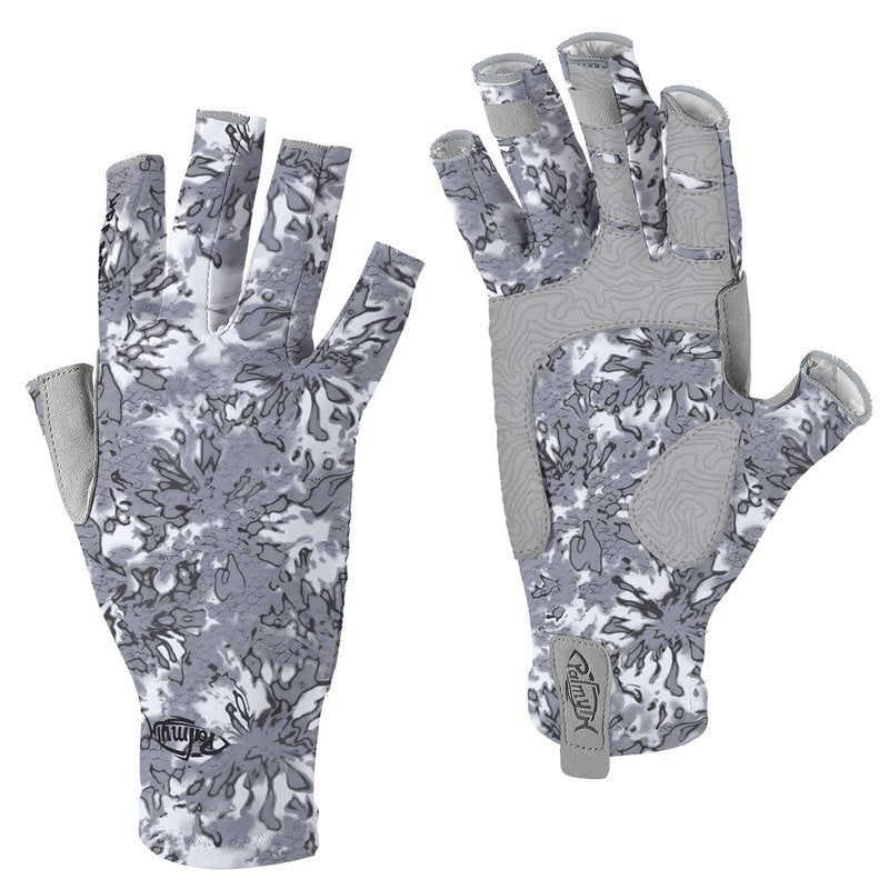 Palmyth UV Protection Fishing Fingerless Gloves UPF50+ Sun Gloves Men Women for Kayaking, Hiking, Paddling, Driving, Canoeing, Rowing（Ashen，Medium）