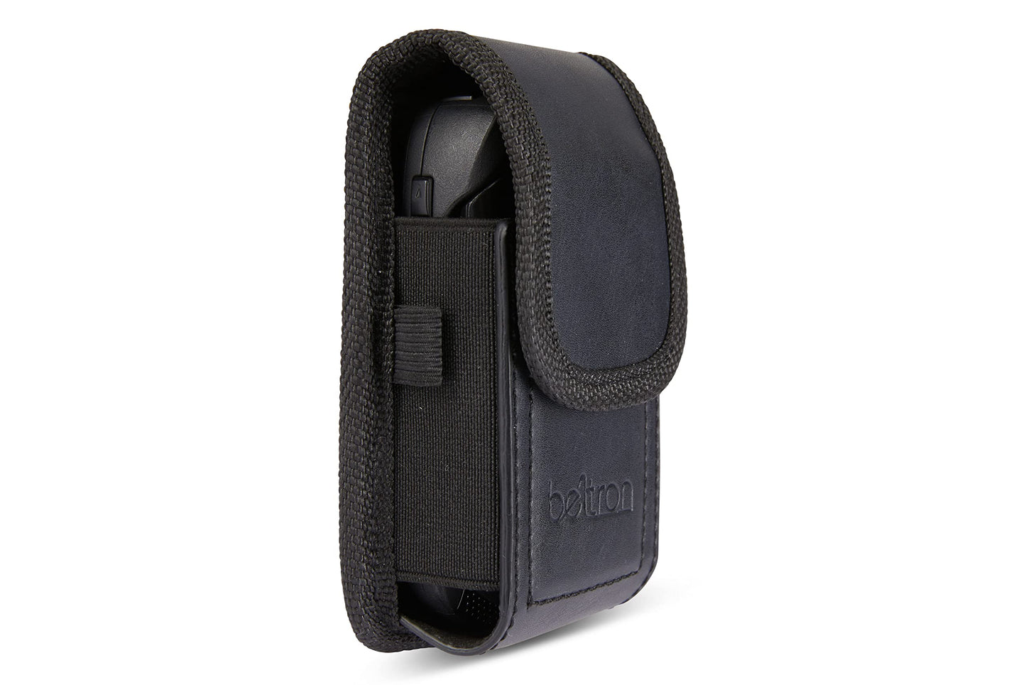 Universal Flip Phone Case, BELTRON Leather Vertical Pouch for TCL Flip Pro, Flip 3, Alcatel Go Flip 4, Go Flip V, Cingular Flip 2, Nokia 2720V & More (Belt Loop, Metal Belt Clip & Dual Magnet Closure)