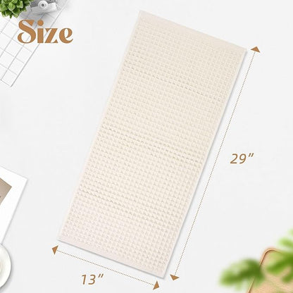 Jacquotha Waffle Hand Towels 5-Piece – Cotton, Quick Dry, Lint Free, 13” x 29”
