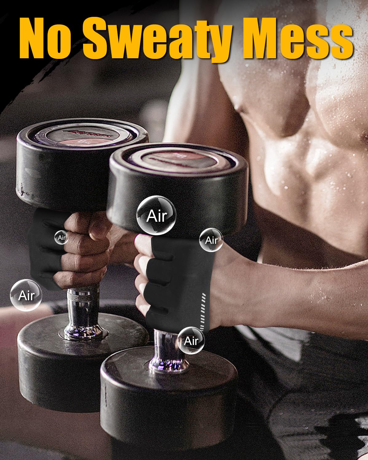 RIGWARL Barehand Workout Gym Gloves Men Women, Minimal Weight Lifting Gloves with Grip Pad & Targeted Palm Protection, Breathable for Exercise Weightlifting Rowing Training Fitness Crossfit WODs