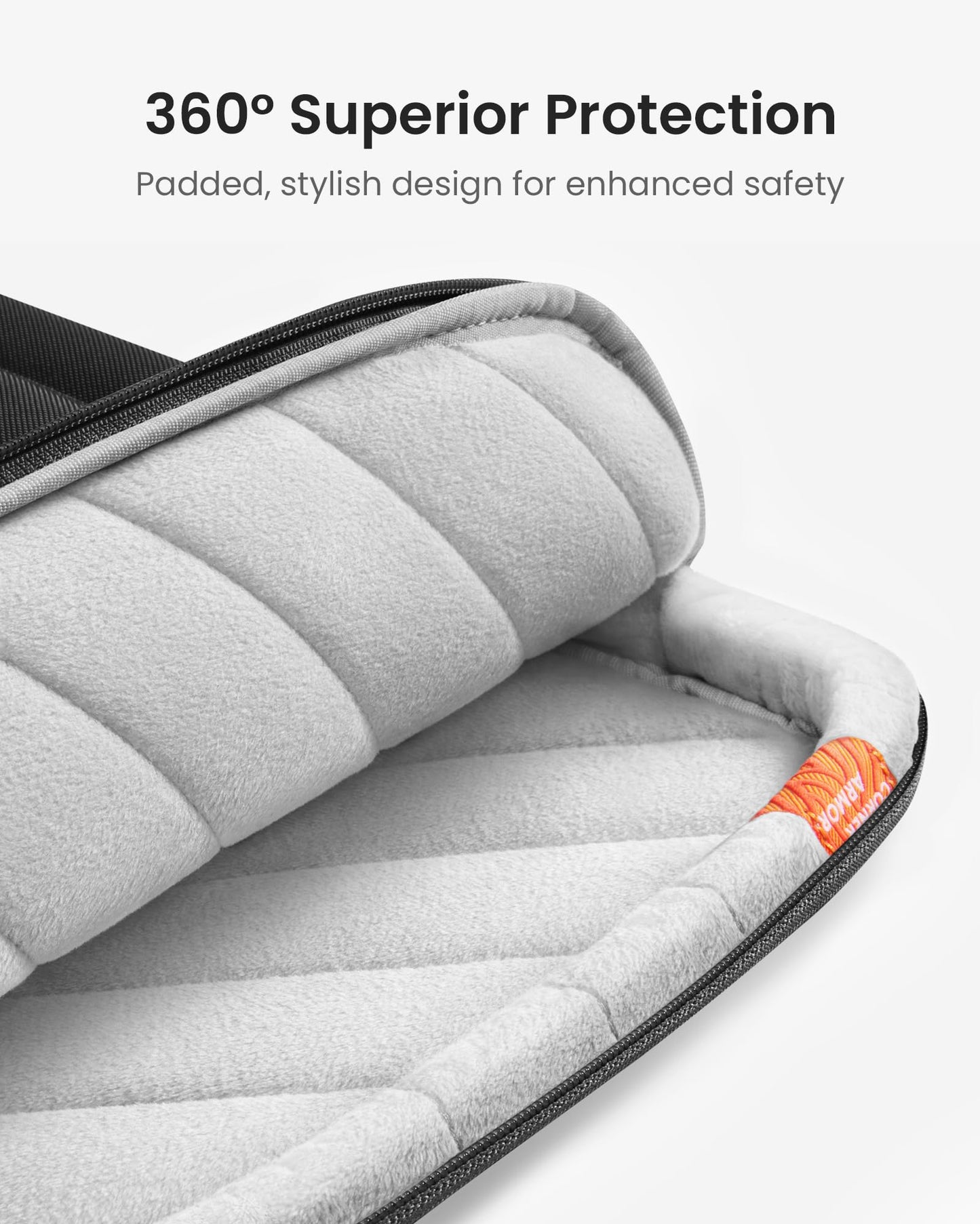 tomtoc 360 Protective Laptop Carrying Case Compatible with 14-inch MacBook Pro M5 Pro/Max (2026) A3426 A3427, M4/M3/M2/M1 Pro/Max, 12.9-13 Inch iPad Pro/Air, Water-Resistant Accessory Sleeve Bag