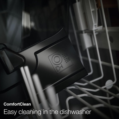 Miele CM 6360 MilkPerfection Automatic Coffee Machine - OneTouch for Two, AromaticSystem, 8 individual profiles, DoubleShot, WiFi-compatible, LED lighting, in Obsidian Black CleanSteel Metallic