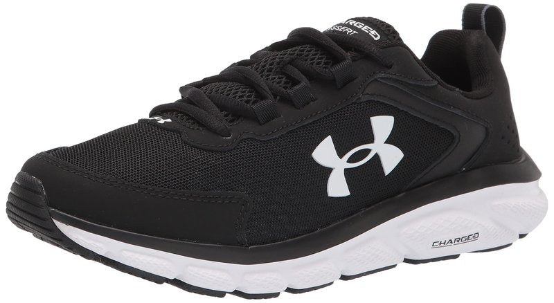 Under Armour Mens Charged Assert 9 CN, Black (001)/White, 14 Medium US