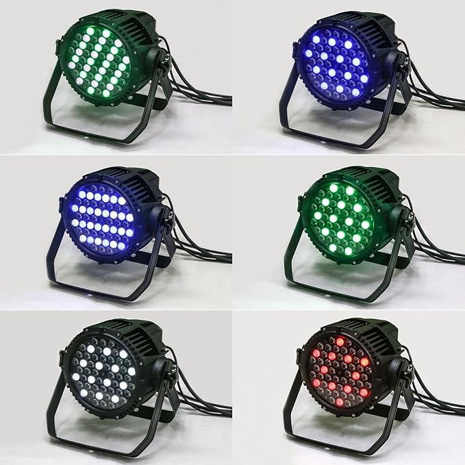Led Stage Lights, 54x3w RGBW Waterproof Led Par Light, IP67 DMX Outdoor LED Uplight