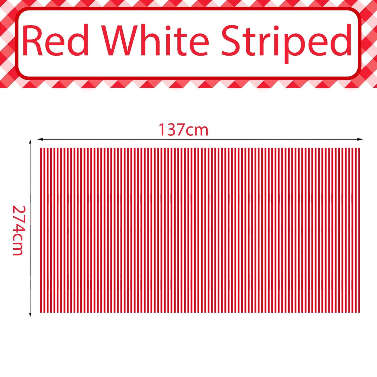 POPOYU 2Pcs Red Stripe Table Cloth,Circus Red and White Party Decorations,Red and White Candy Stripe Plastic Table Covers,Circus Table Decorations for Circus,Movie Night,Carnival Party Supplies