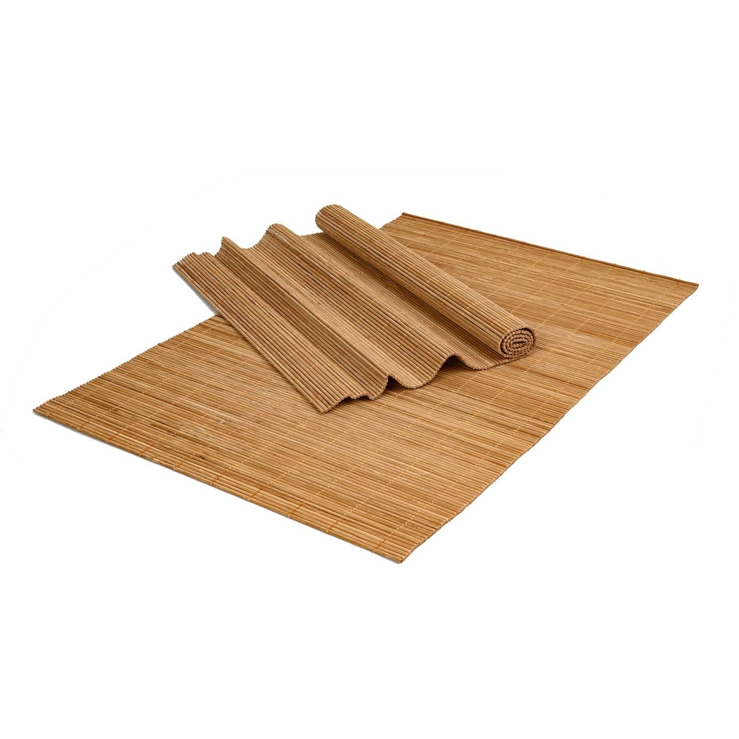 1PCS Placemat Dining Table Placemat Japanese Chinese Kitchen Table mat Bamboo Mat,Heat-Resistant Place Mat Stain Resistant Anti-Skid Washable Bamboo Table Mat