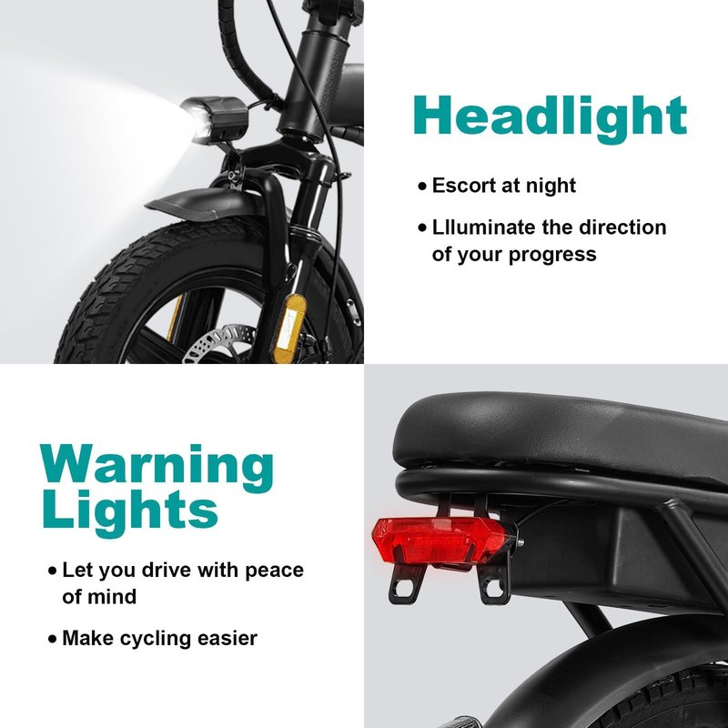 Electric Bike for Adults and Teens, Folding Ebike,Commuter City Foldable E Bike with 560W Motor and 48V 10Ah Battery, 24 MPH Speed Pedals Assist, Dual Disc Brakes,14" Compact Electric Bicycle