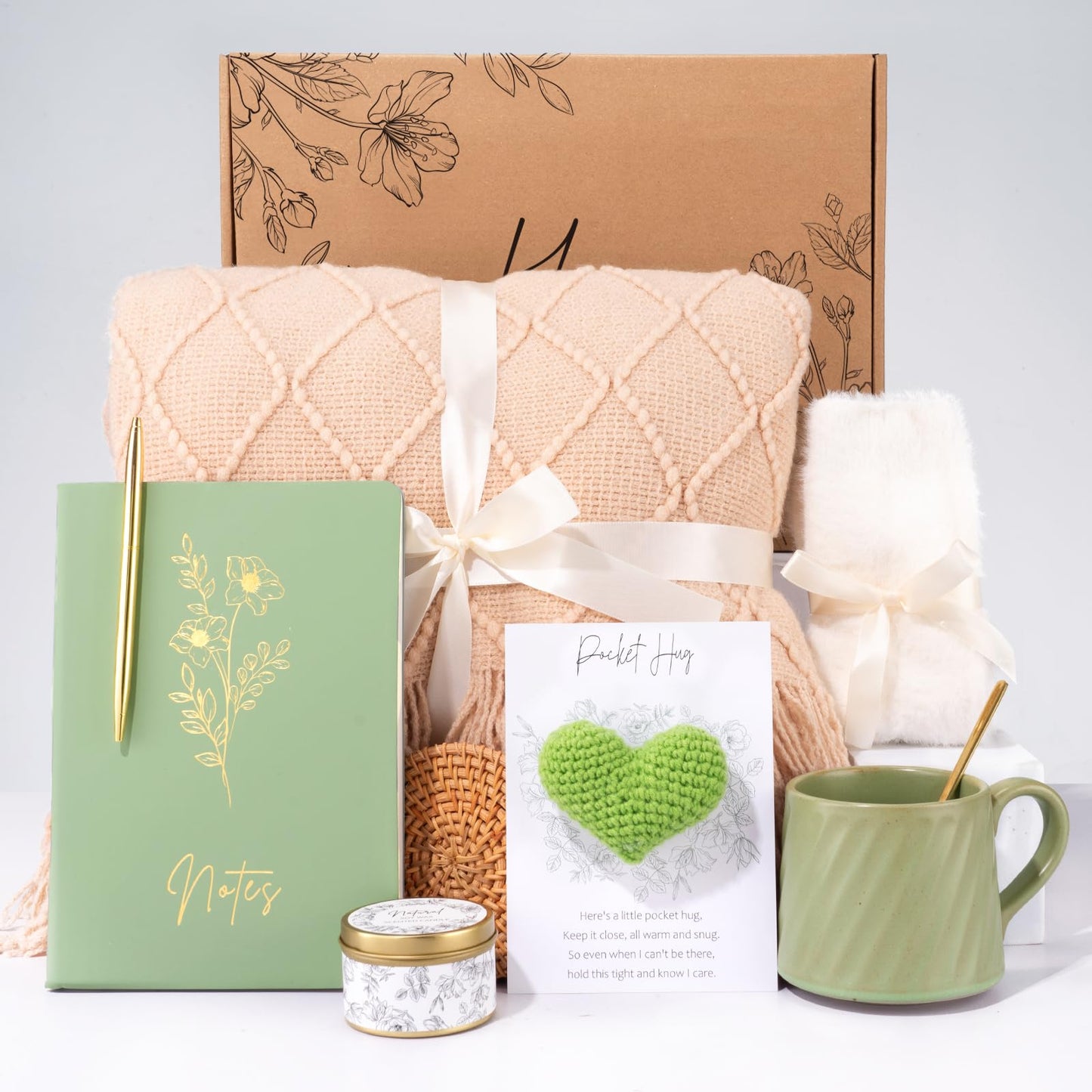 Birthday Gifts for Women Mothers Day Gifts, Get Well Soon Gift Baskets for Women, Thinking of You Inspirational Gift Self Care Box for Mom Best Friend Sister Wife Girlfriend Coworker