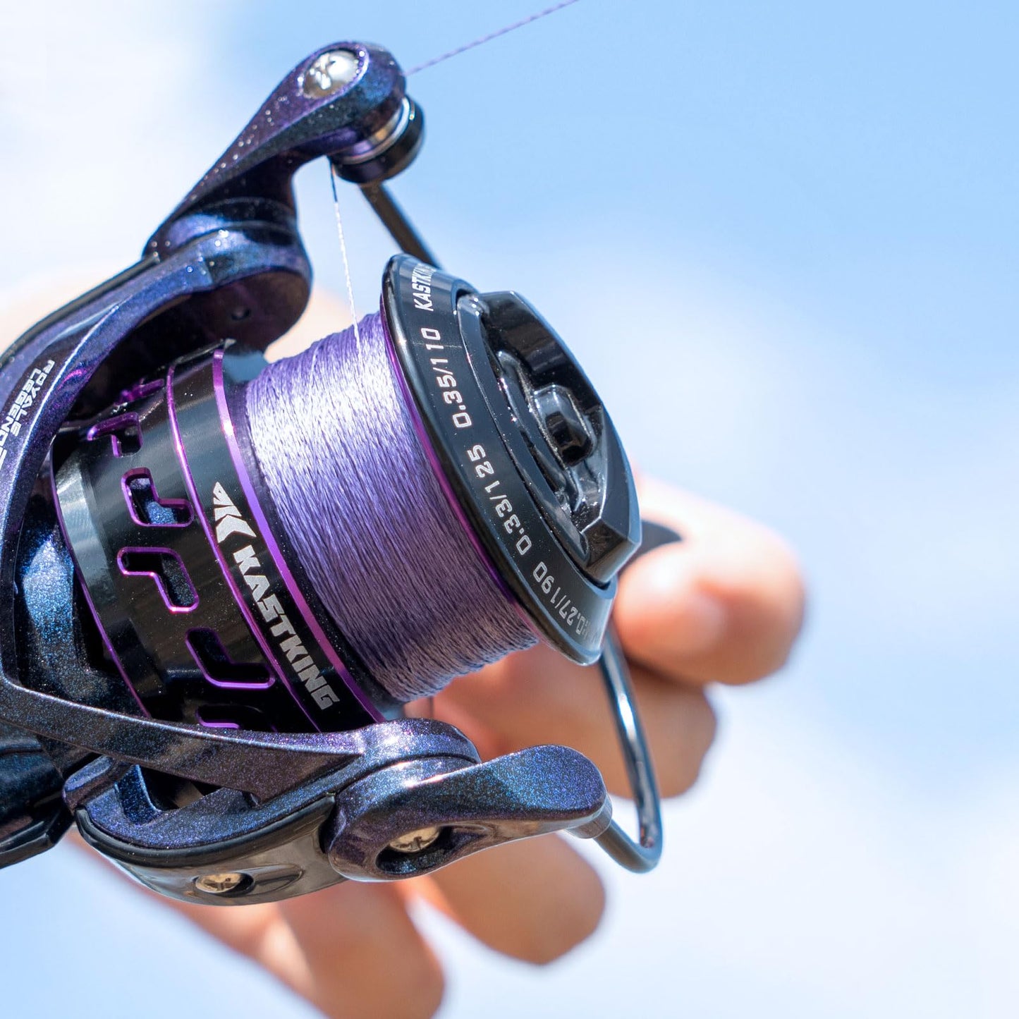 KastKing Destron Braided Fishing Line, Purple, 4 Stands, 65LB, 300Yds