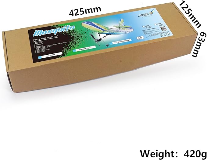 Remote Control 360mm Ultra-Micro Indoor Carbon Fiber Film Airplane Mosquito (E4306)