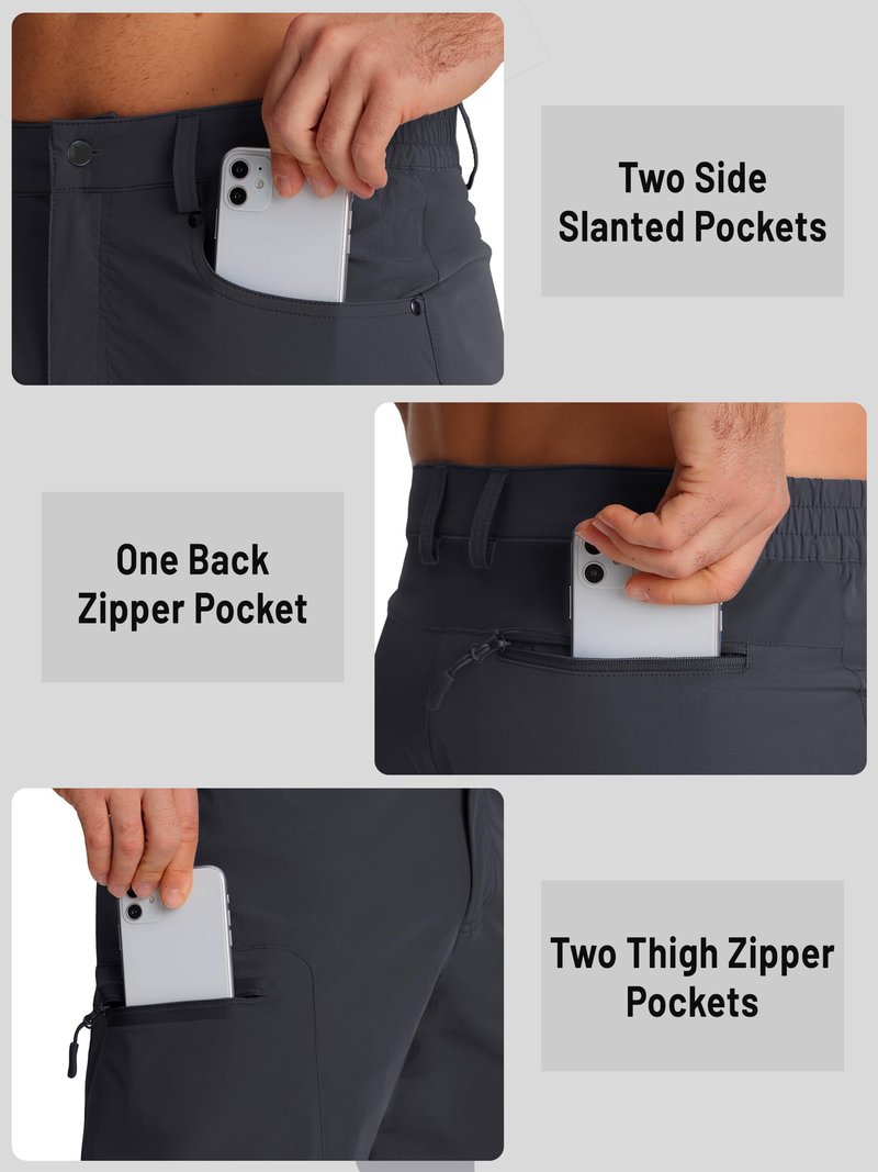 TACVASEN Mens Cargo Casual Shorts Quick Dry Lightweight Hiking Shorts for Men 10 Inch Inseam with Zipper Pockets for Outdoor Golf Summer