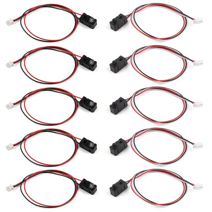 5Pcs IR Break Beam Sensor LEDs Counting Module Distance Sensor Split 5MM Through-Beam Photoelectric Switch for Apply Relay