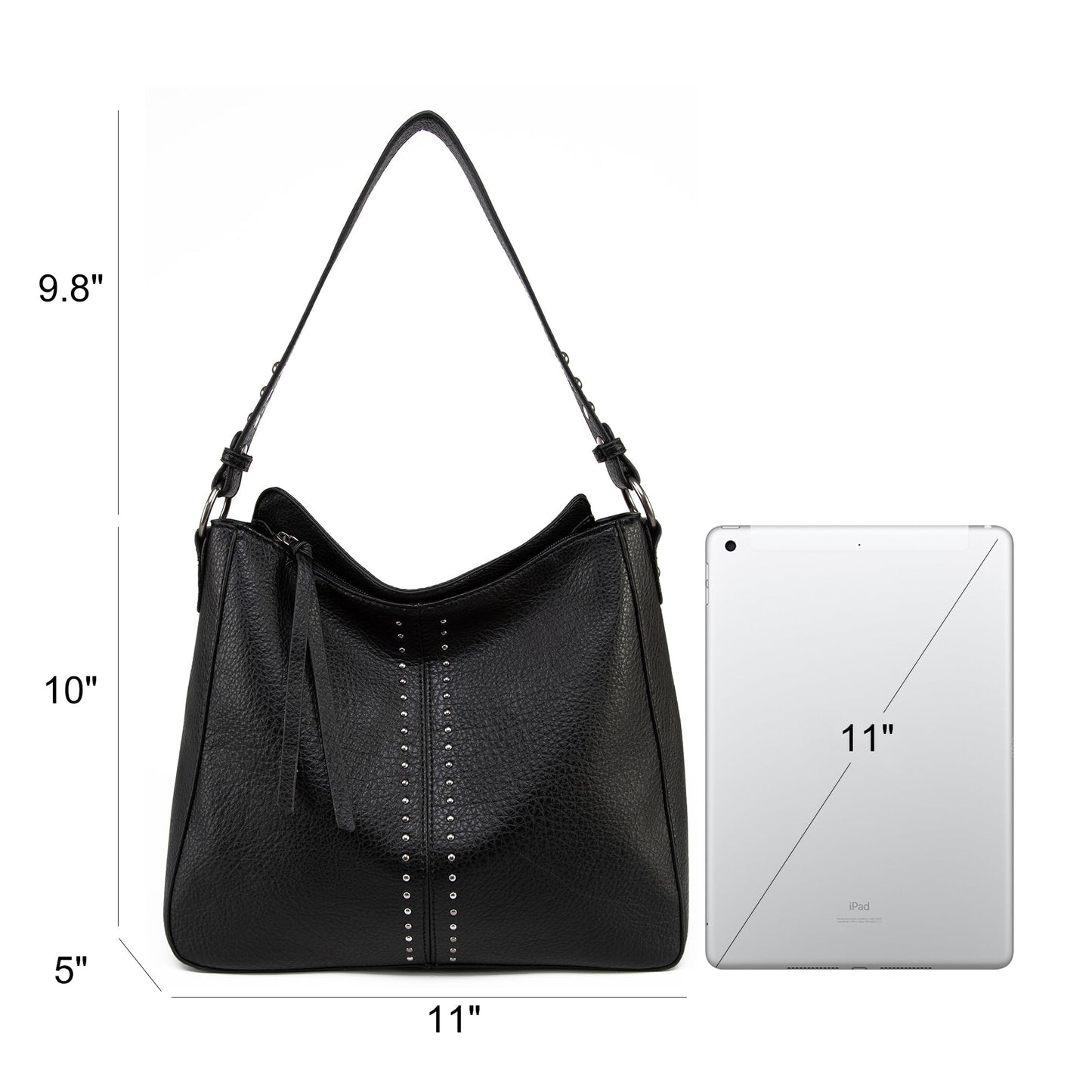 Montana West Hobo Bag for Women Designer Purses and Handbags Shoulder Bags with Guitar Strap,MWC-HB-128-1-BK