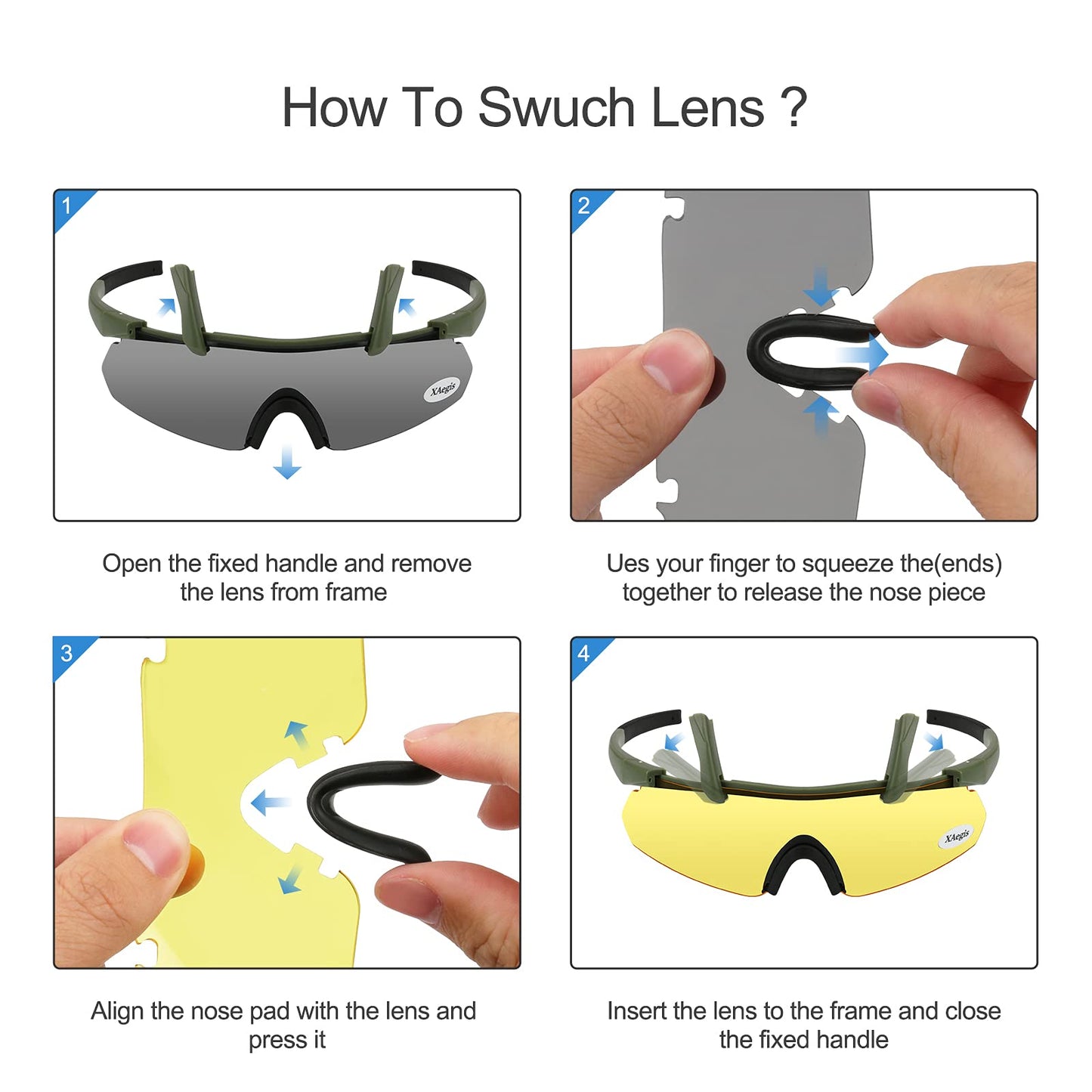 xaegistac Shooting Glasses Eye Protection for Shooting Range