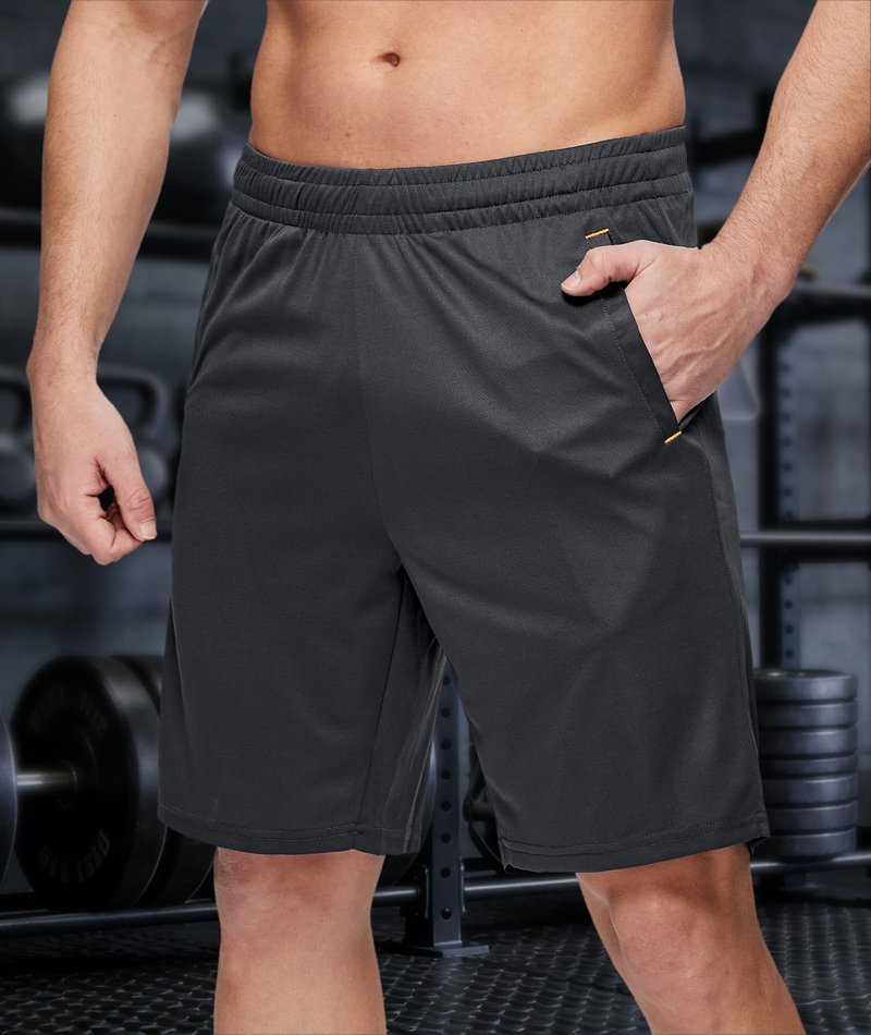 Little Beauty 5 Pack Mens Athletic Gym Shorts with Pockets Fast Dry Basketball Running Workout Shorts Navy/Dark Grey*2/Black*2, XL